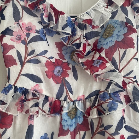 New French Connection Aiden Bai Lurex Frill Cami Top size 4 - Picture 3 of 7